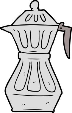 Bir insan tarafından çizilmiş bir espresso kabı.