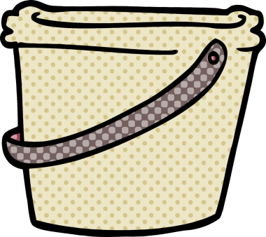 Bir insan tarafından çizilmiş karalama kovası.