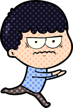 Bir insan tarafından çizilmiş rahatsız bir adam.