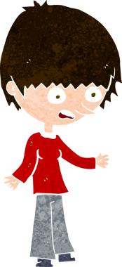 Çizgi film bir insan tarafından çizilmiş stresli bir kadın.