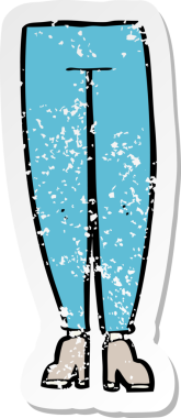 Bir insan tarafından çizilmiş bir kadın bacağının gerilimli çıkartması.