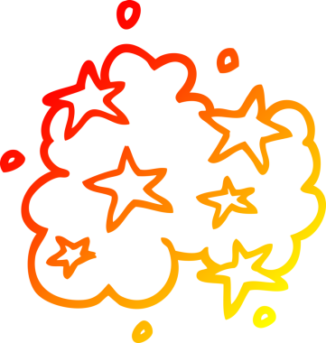 Bir insan tarafından çizilmiş bir çizgi filmin sıcak çizgi çizimi.