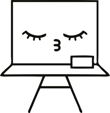 Bir insan tarafından çizilmiş beyaz bir karikatür.