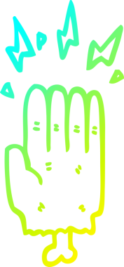 Bir insan tarafından çizilen cadılar bayramı sihirli çizgi çizgisi.