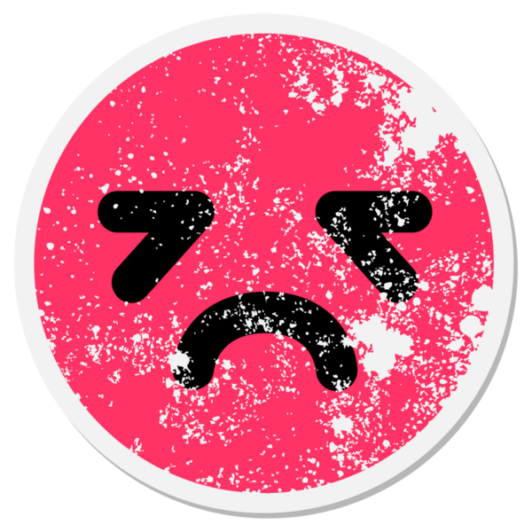 Bir insan tarafından çizilmiş basit depresif yüz çemberi