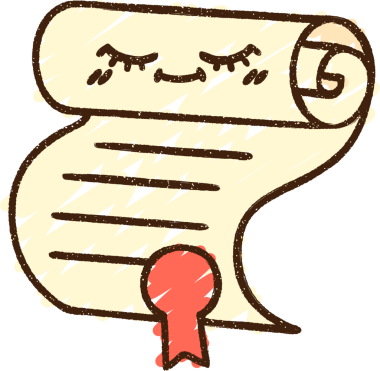 Bir insan tarafından çizilmiş Sertifika Tebeşiri