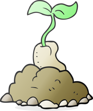 Bir insan tarafından çizilmiş serbest çizilmiş tohum tohumu.