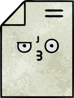 Bir insan tarafından çizilmiş bir kağıdın retro grunge desen karikatürü