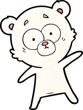 Bir insan tarafından çizilmiş kutup ayısı karikatürü