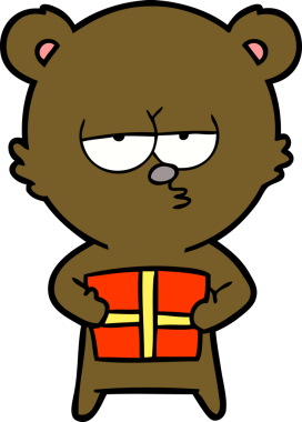 Bir insan tarafından çizilmiş Noel Ayısı karikatürü