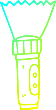 Bir insan tarafından çizilen elektrik fenerinin soğuk gradyan çizgisi.