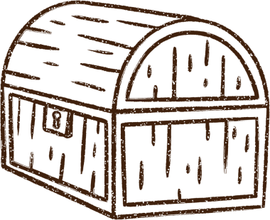 Bir insan tarafından çizilmiş Hazine Sandığı Kömürü