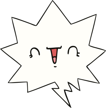 Bir insan tarafından çizilmiş mutlu bir çizgi film yüzü.