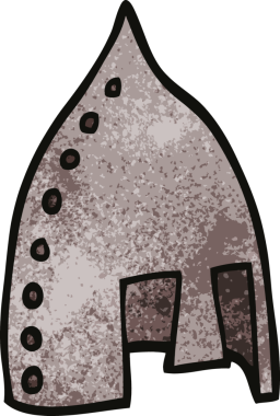 Bir insan tarafından çizilmiş karalama Viking miğferi