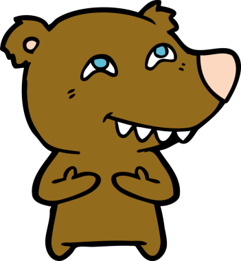 Bir insan tarafından çizilmiş bir çizgi film karakteri.