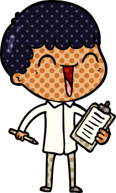 Bir insan tarafından çizilmiş mutlu bir adam.