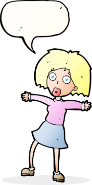 Bir insan tarafından çizilmiş konuşma balonlu bir karikatür.