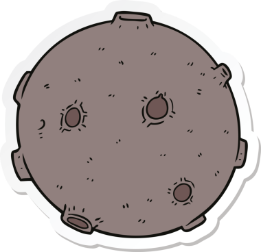 Bir insan tarafından çizilmiş bir çizgi film ayının çıkartması.