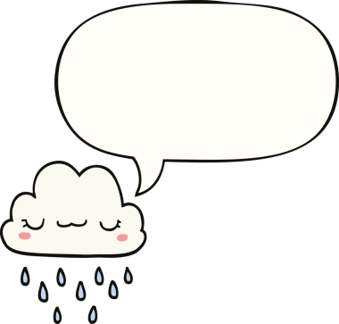 bir insan tarafından çizilmiş konuşma balonlu karikatür fırtına bulutu