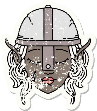 Retro Dövme Biçimi bir insan tarafından çizilmiş elf karakteri