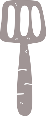 Bir insan tarafından çizilmiş karalama yemek spatulası.