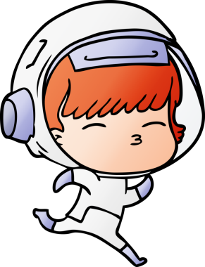 bir insan tarafından çizilmiş astronot çizgi filmi.