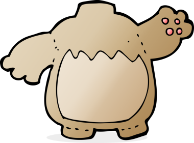 bir insan tarafından çizilmiş karikatür ayıcık vücudu (karikatür ve eşleşme)