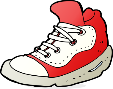 Bir insan tarafından çizilmiş bir spor ayakkabı.