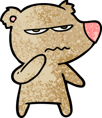 Bir insan tarafından çizilmiş bir çizgi film karakteri.