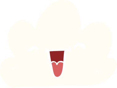 Bir insan tarafından çizilmiş karikatür karalaması etkileyici hava bulutu