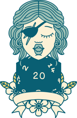 Retro Dövme Tarzı Bir insan tarafından çizilmiş 20 zarlı düzenbaz insan