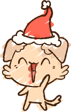 Bir insan tarafından çizilmiş Noel Yavrusu Tebeşiri