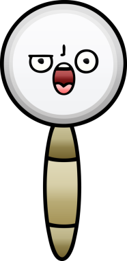 Bir insan tarafından çizilmiş bir büyüteçin gölgelenmiş karikatürü