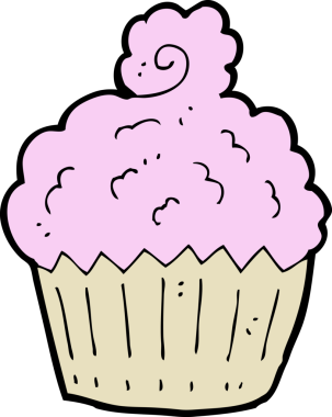 Bir insan tarafından çizilmiş bir kek.