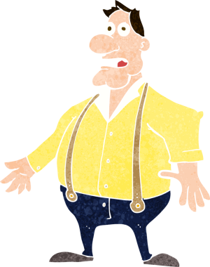 Bir insan tarafından çizilmiş bir karikatür.