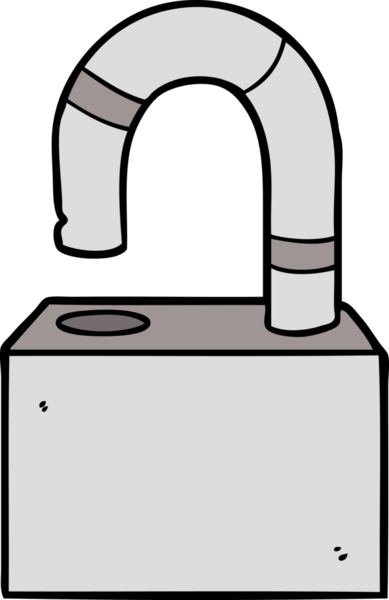 Bir insan tarafından çizilmiş asma kilit.