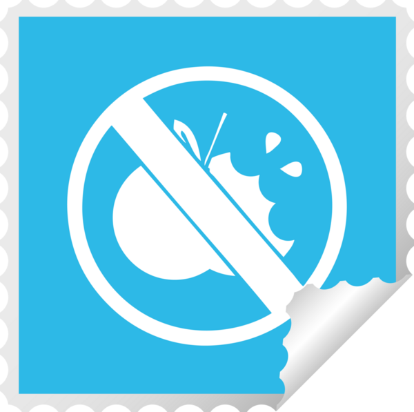 Sağlıksız bir yemeğin kare soyma etiketi bir insan tarafından çizilmesine izin veriliyor