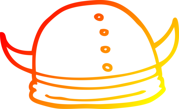 Bir insan tarafından çizilmiş bir Viking miğferinin sıcak çizgi çizimi