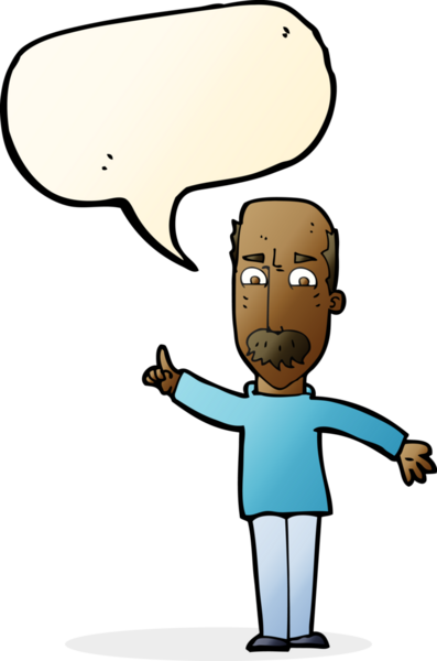 Çizgi filmci, bir insan tarafından çizilmiş konuşma balonuyla sert bir uyarı yayınlıyor.