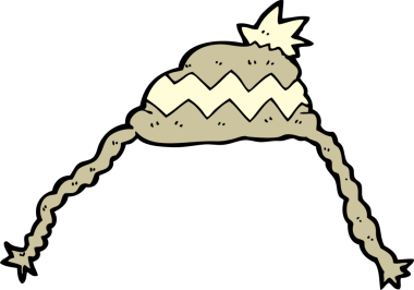 Bir insan tarafından çizilmiş çizgi film şapkası.