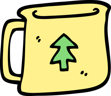 İnsan eliyle çizilmiş karalama tarzı bir teneke kutu.