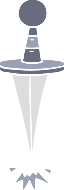 Bir insan tarafından çizilmiş küçük bir hançerin karalaması.