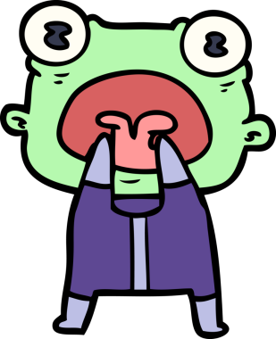 Bir insan tarafından çizilmiş garip uzaylı çizgi filmi.