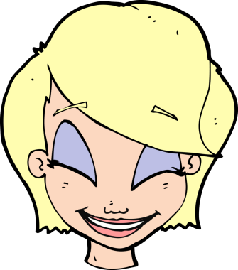 Bir insan tarafından çizilmiş güzel kadın yüzü.