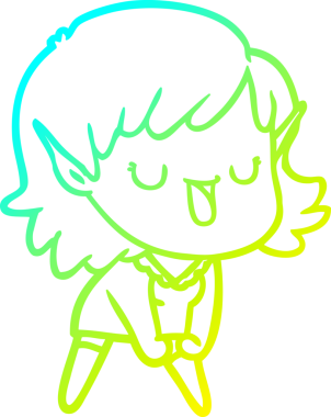 Bir insan tarafından çizilmiş soğuk gradyan çizgi çizimi.