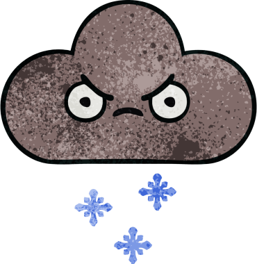 Bir insan tarafından çizilmiş fırtına kar bulutunun retro grunge dokusu