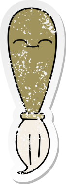 Bir insan tarafından çizilmiş karikatür fırçasının sıkıntılı çıkartması.