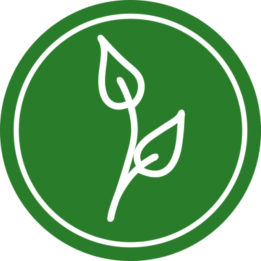 Bir insan tarafından çizilmiş doğal yaprak dairesel simgesi