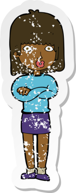 Bir insan tarafından çizilmiş sabırsız bir karikatürün gerilimli yapıştırması.