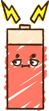 Bir insan tarafından çizilmiş pil tebeşiri.